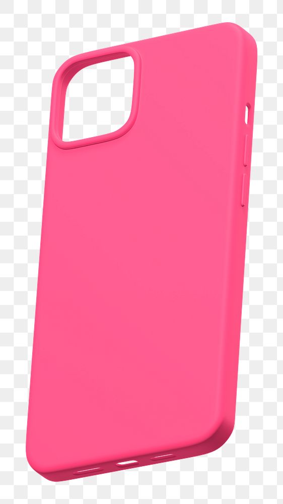 PNG pink phone case, transparent background