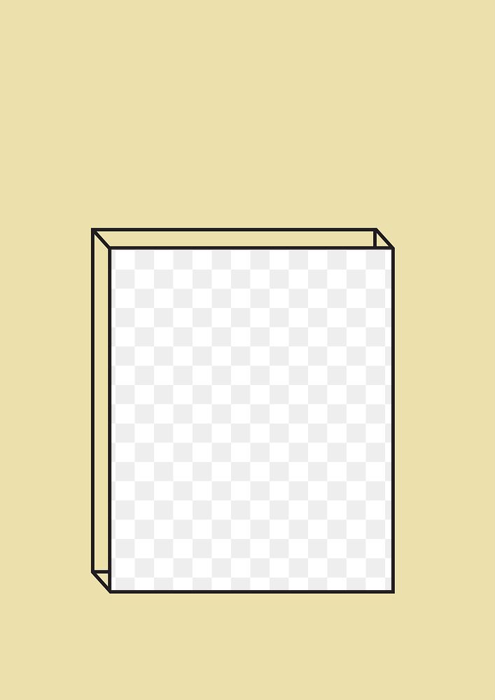 Yellow rectangle png frame, transparent background