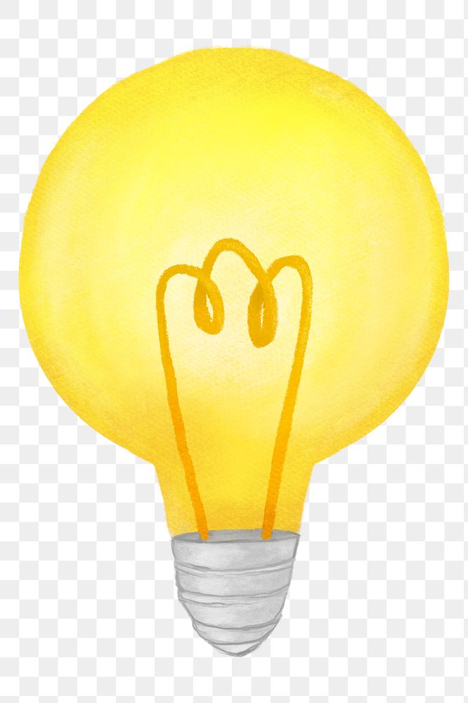 Light bulb png, creative idea illustration, transparent background