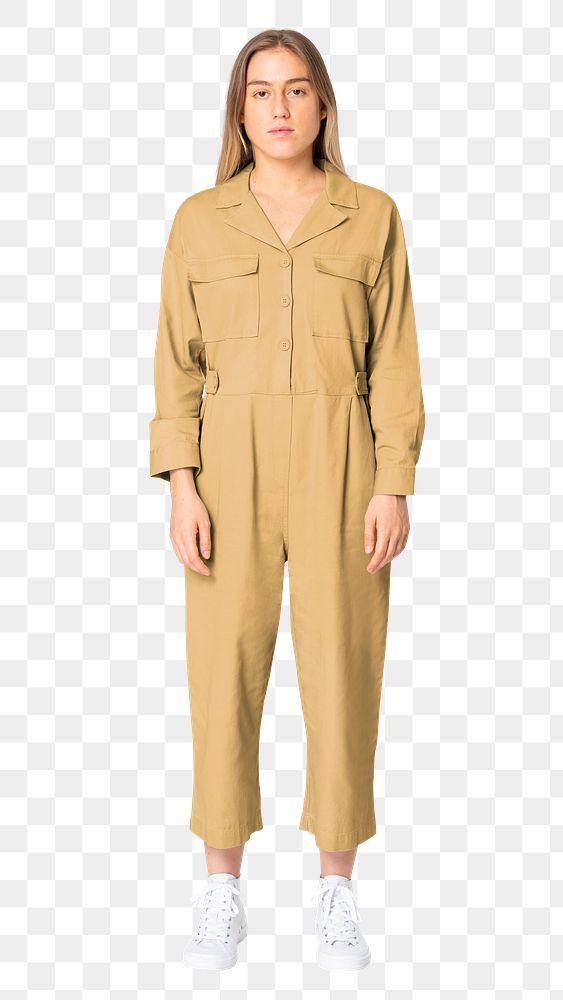 PNG Women&rsquo;s jumpsuit full body transparent background