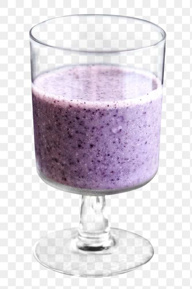 PNG  blueberry smoothie , collage element, transparent background