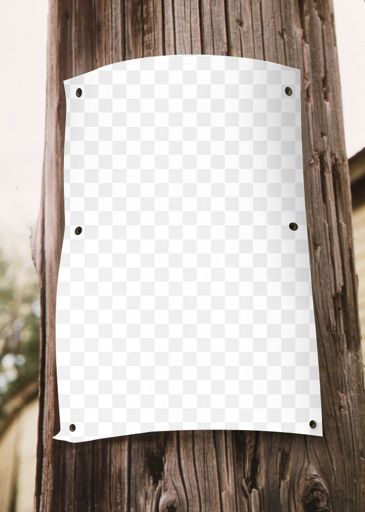 Poster png mockup, transparent design