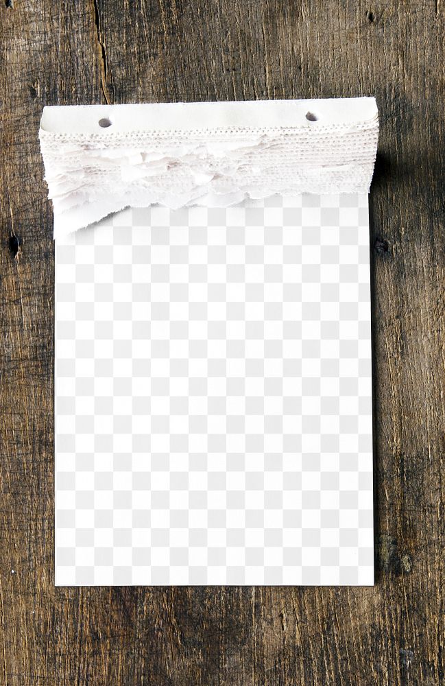 PNG ripped poster mockup, transparent design