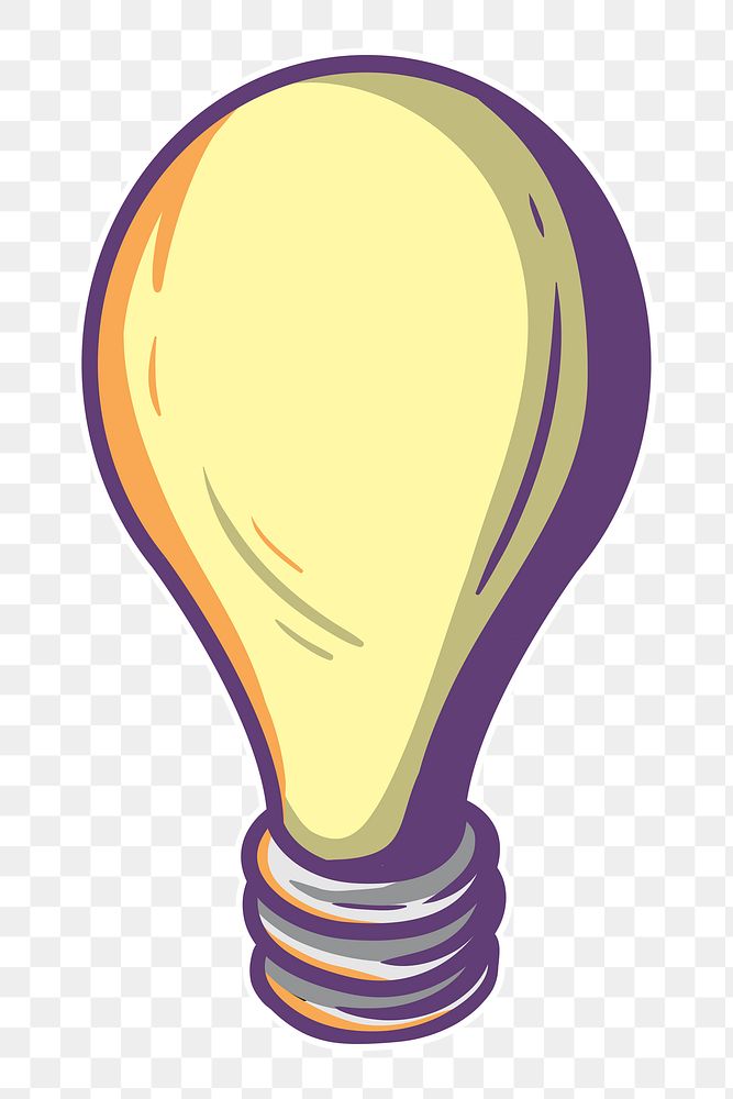 PNG light bulb, idea transparent background