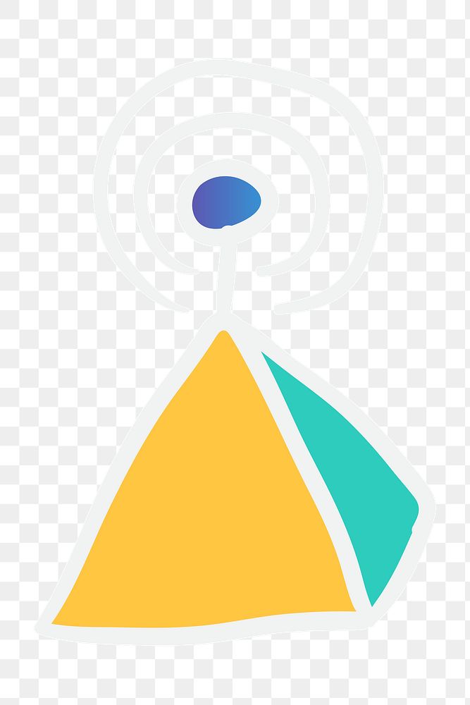 PNG doodle pyramid transparent background