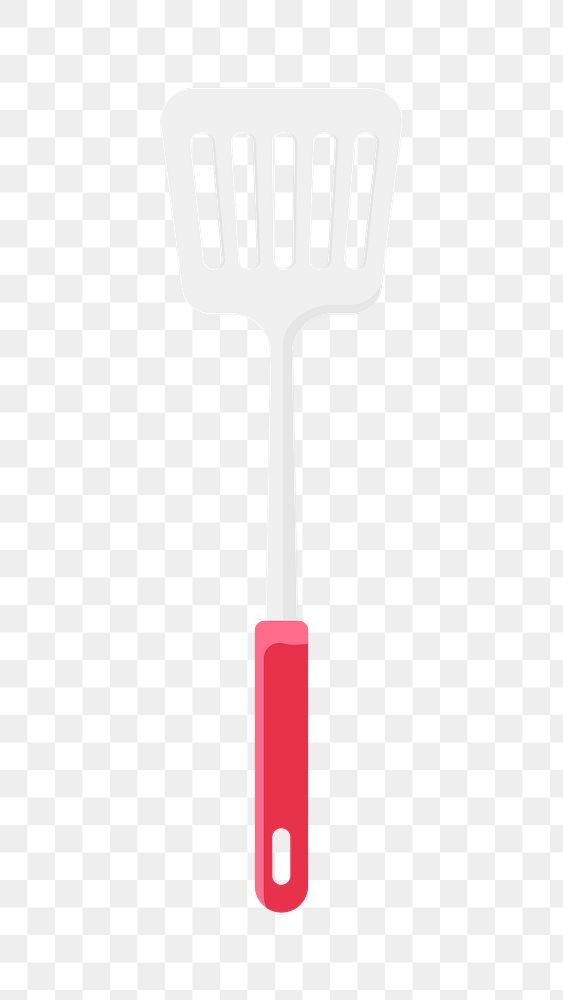 PNG cartoon slotted spatula, kitchen transparent background