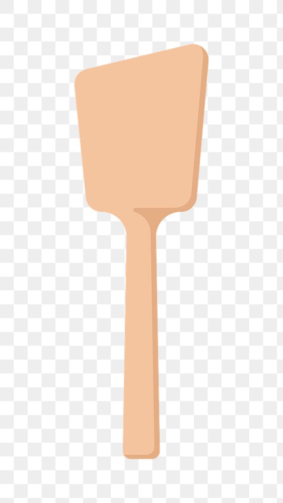 PNG wooden spatula, cute kitchen tools transparent background