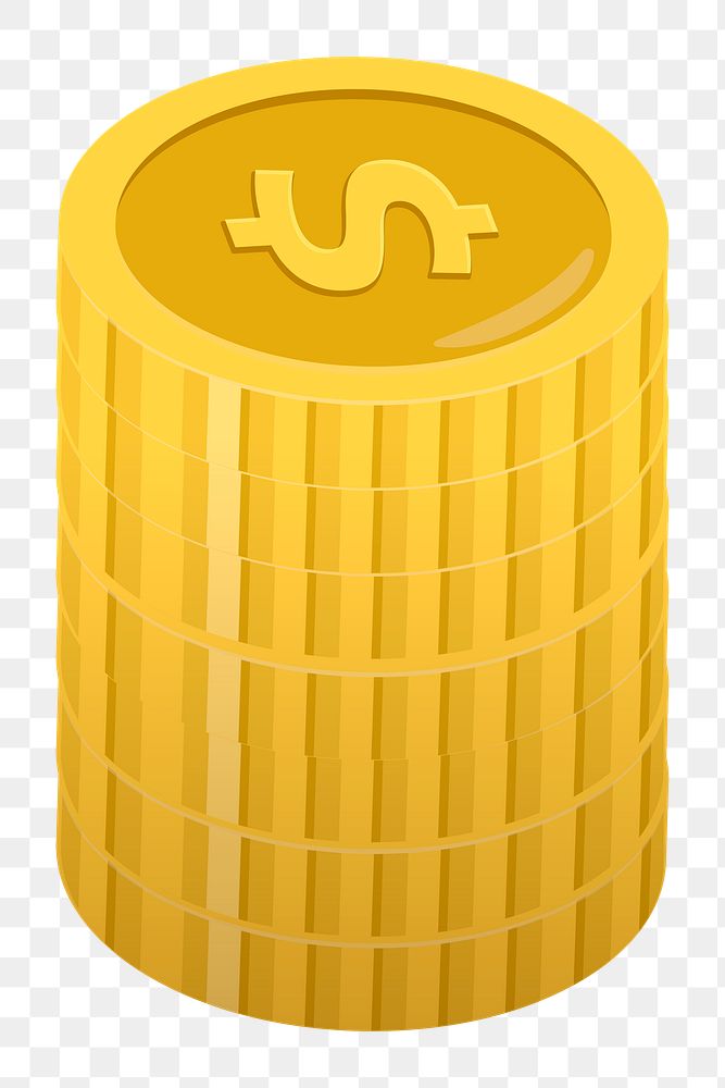 PNG coin stack money financial transparent background