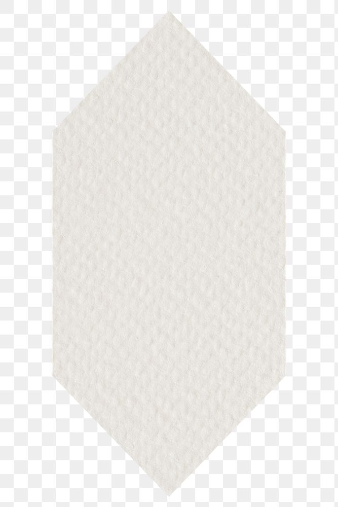 Png elongated Hexagon badge, transparent background