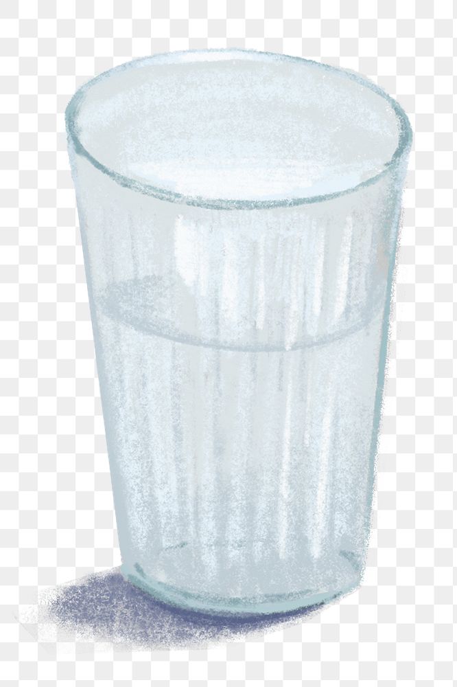 Png water glass, drinks illustration, transparent background