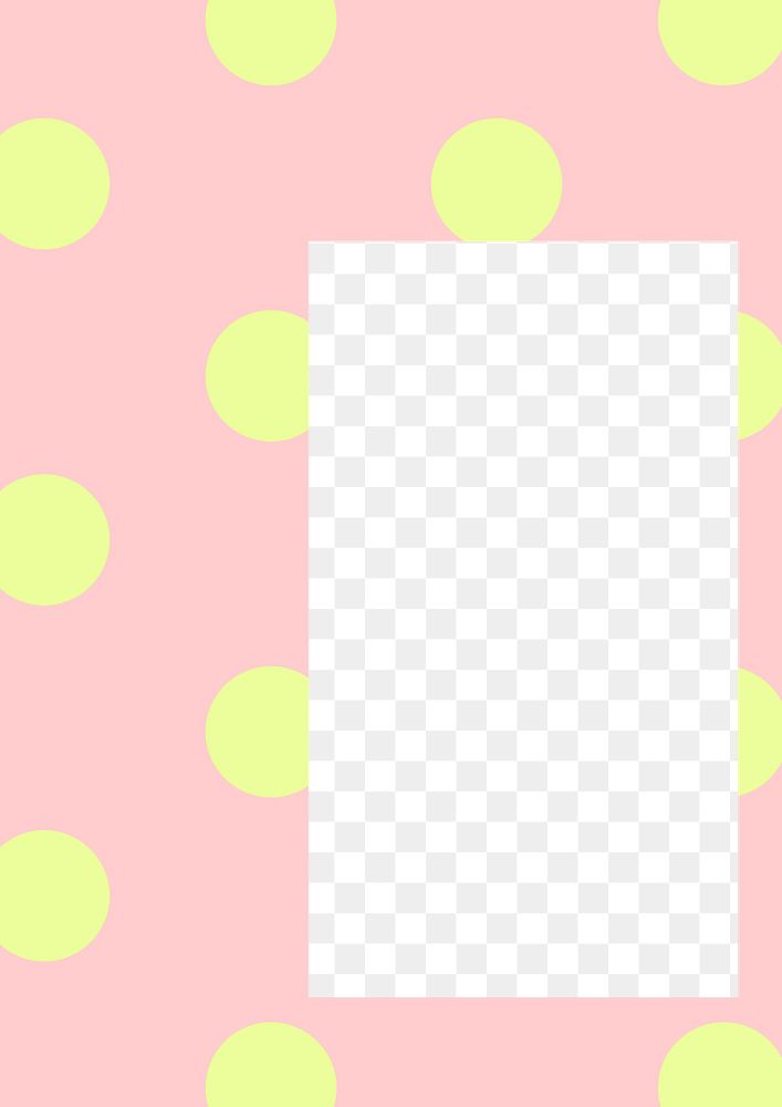PNG pink polka dot frame, transparent background