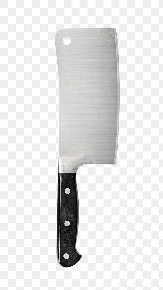 Cleaver knife png collage element, transparent background