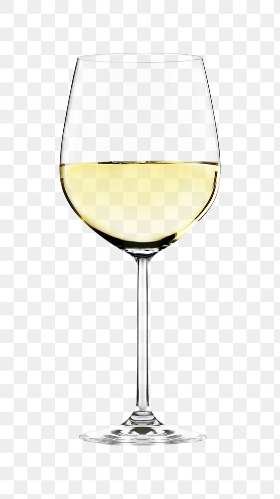 White wine png collage element, transparent background