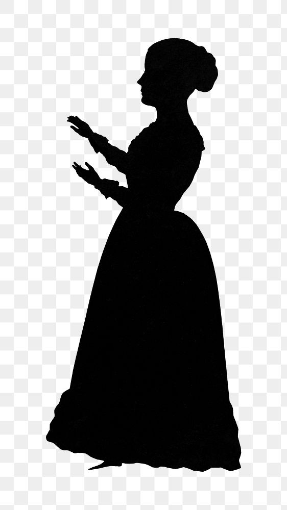 Silhouette woman png, transparent background. Remixed by rawpixel. 