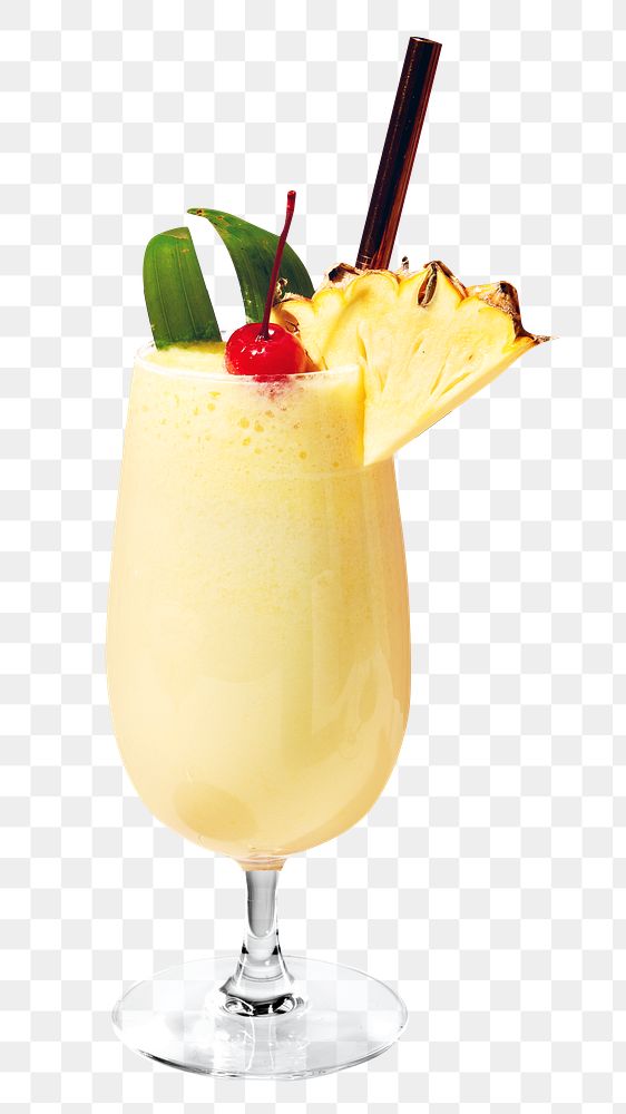 PNG Pineapple cocktail, collage element, transparent background