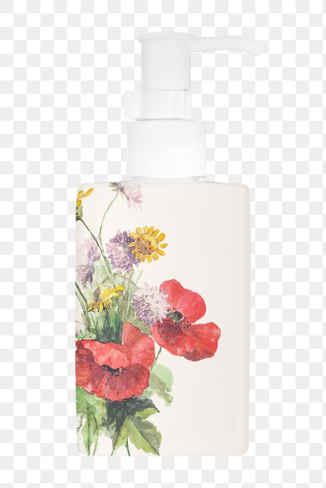 PNG pink pump bottle, transparent background