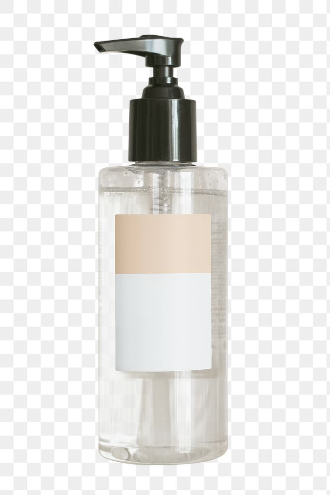 Pump bottle png cosmetic product, transparent background