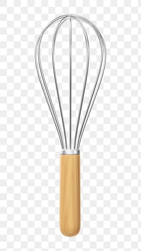 PNG 3D baking whisk, element illustration, transparent background