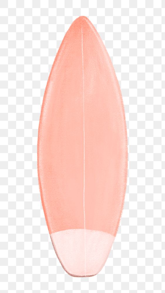 Pink surfboard png, transparent background