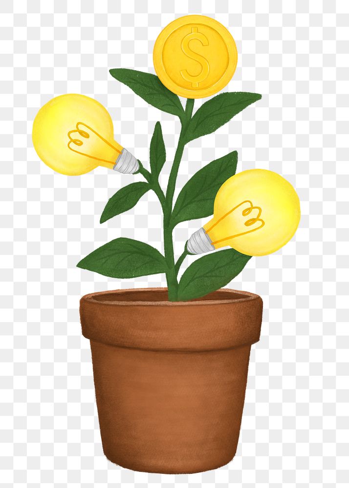 Creative money plant png illustration, transparent background