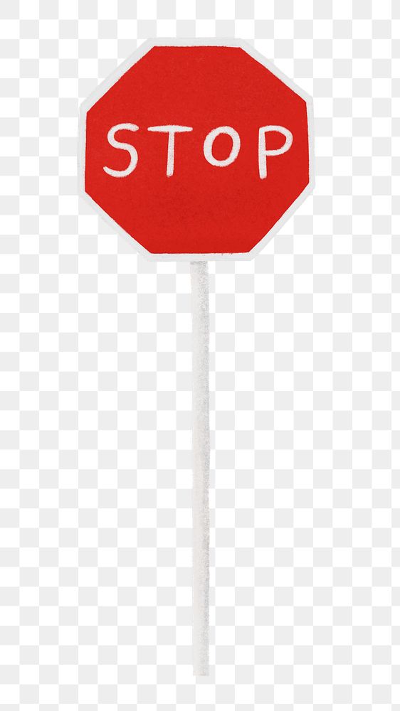 Png stop sign road illustration, transparent background
