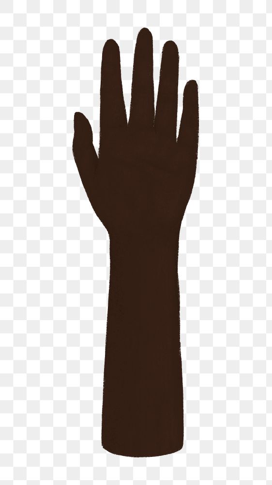 Man hand png, African American, transparent background