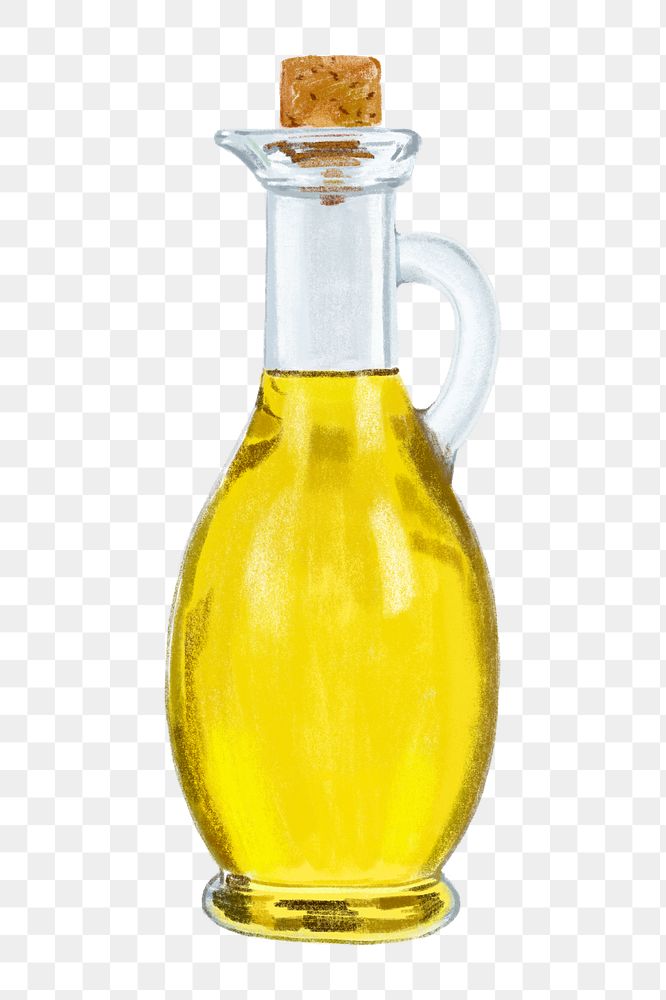 Cooking oil png, aesthetic illustration, transparent background