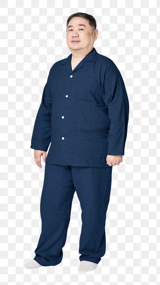 Men's pajamas png plus size nightwear apparel, transparent background