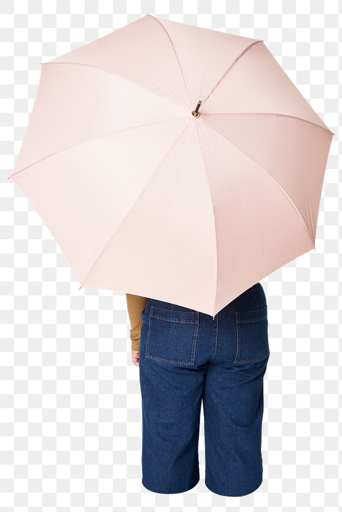 Png pink umbrella image on transparent background