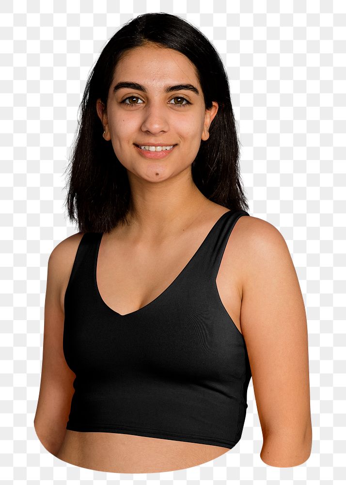 Sporty woman png image, transparent background