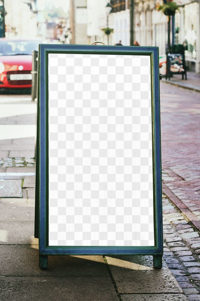 A frame shop sign png mockup, transparent design