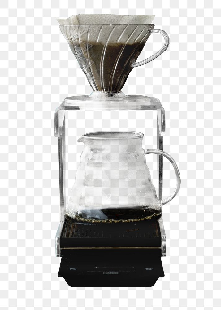 PNG Drip coffee, collage element, transparent background