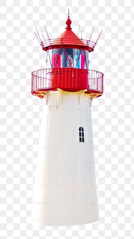 PNG A lighthouse in Sylt Germany , collage element, transparent background