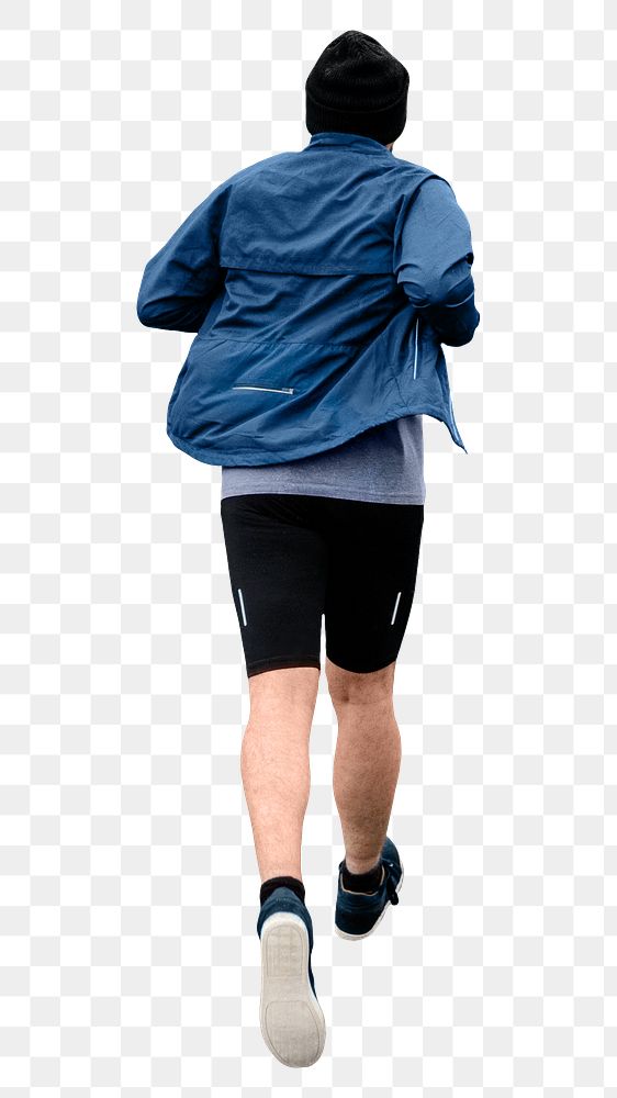 Jogging man png, transparent background