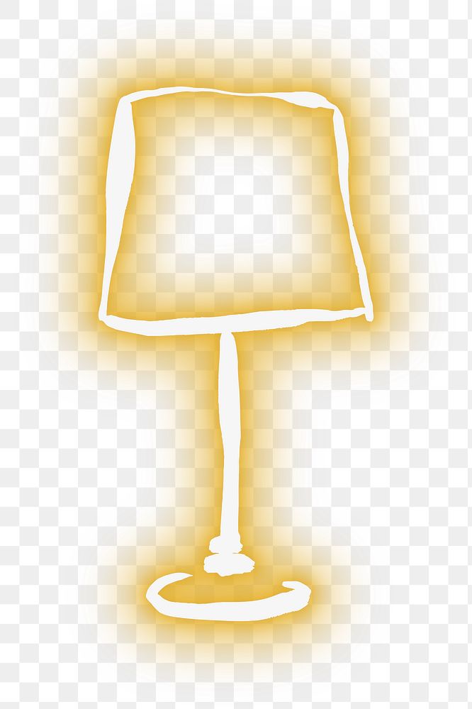PNG neon yellow lamp illustration, transparent background
