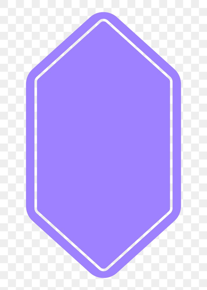 PNG purple armor badge, simple shape design banner transparent background