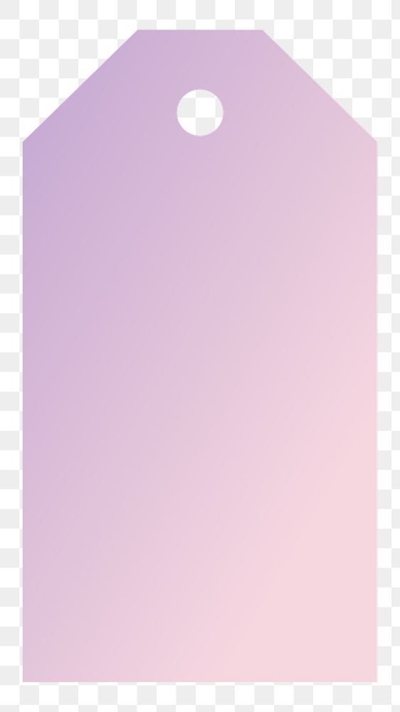 PNG pink and orange price tag, gradient design badge transparent background