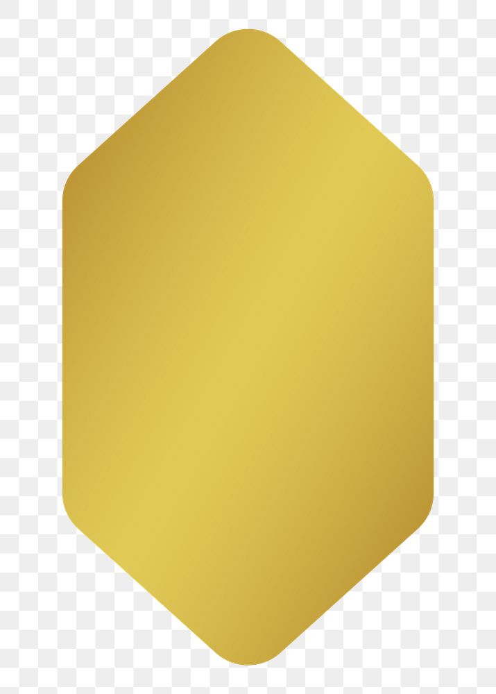 PNG metallic gold armor badge, gradient shape design banner transparent background