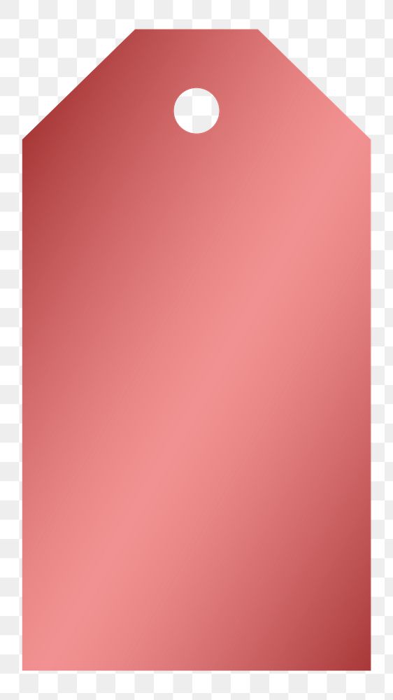 PNG metallic red price tag, gradient banner label transparent background