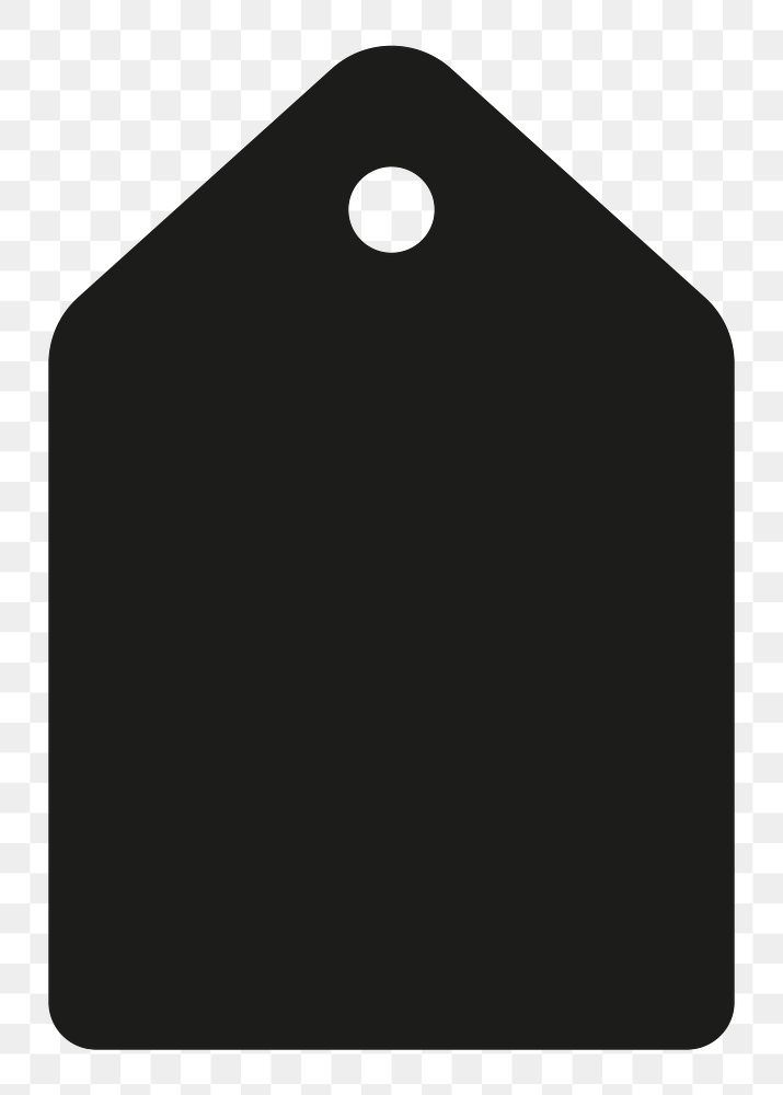 PNG black price label, simple tag design  transparent background