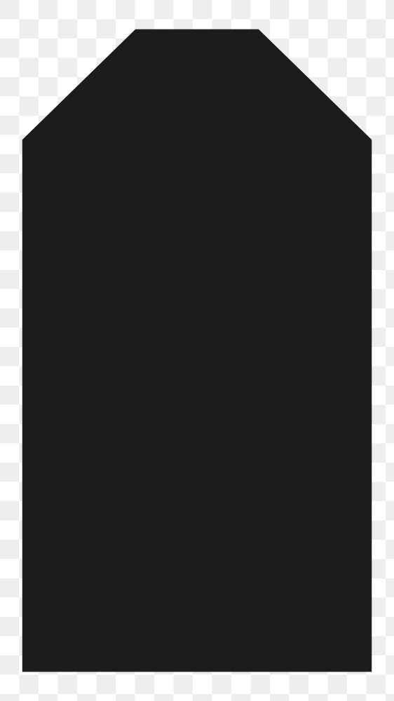 PNG black price tag, simple design  transparent background