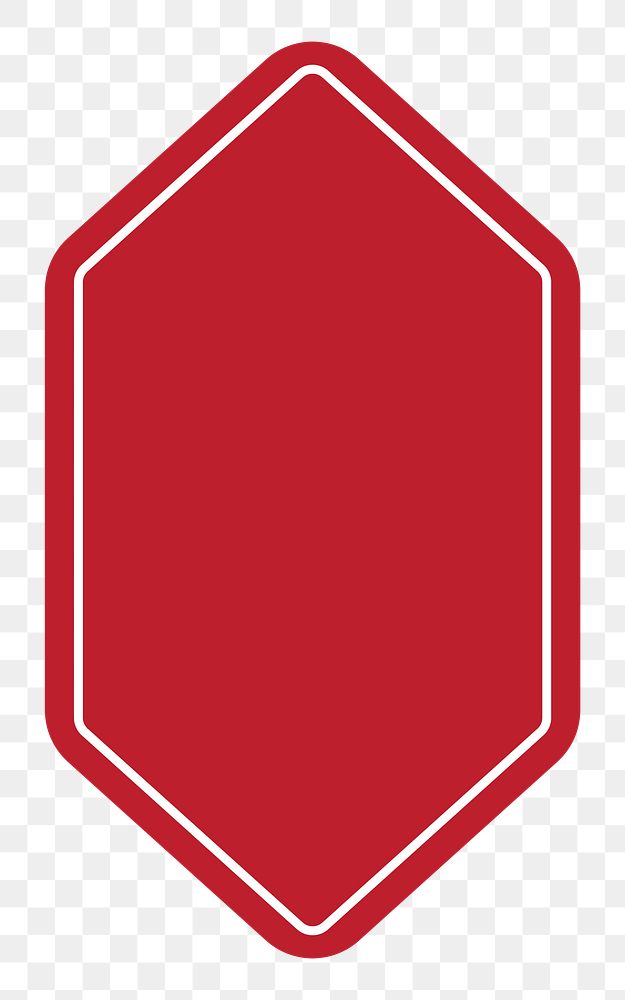 PNG red armor badge, simple design banner transparent background