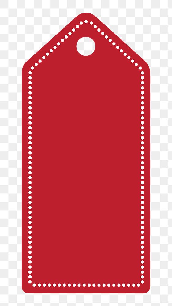 PNG red price tag, simple banner transparent background