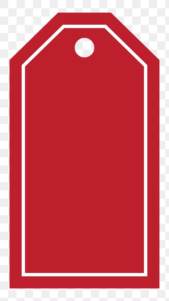 PNG red price tag, simple label transparent background
