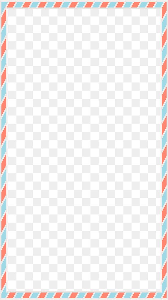 PNG colorful striped border frame, transparent background