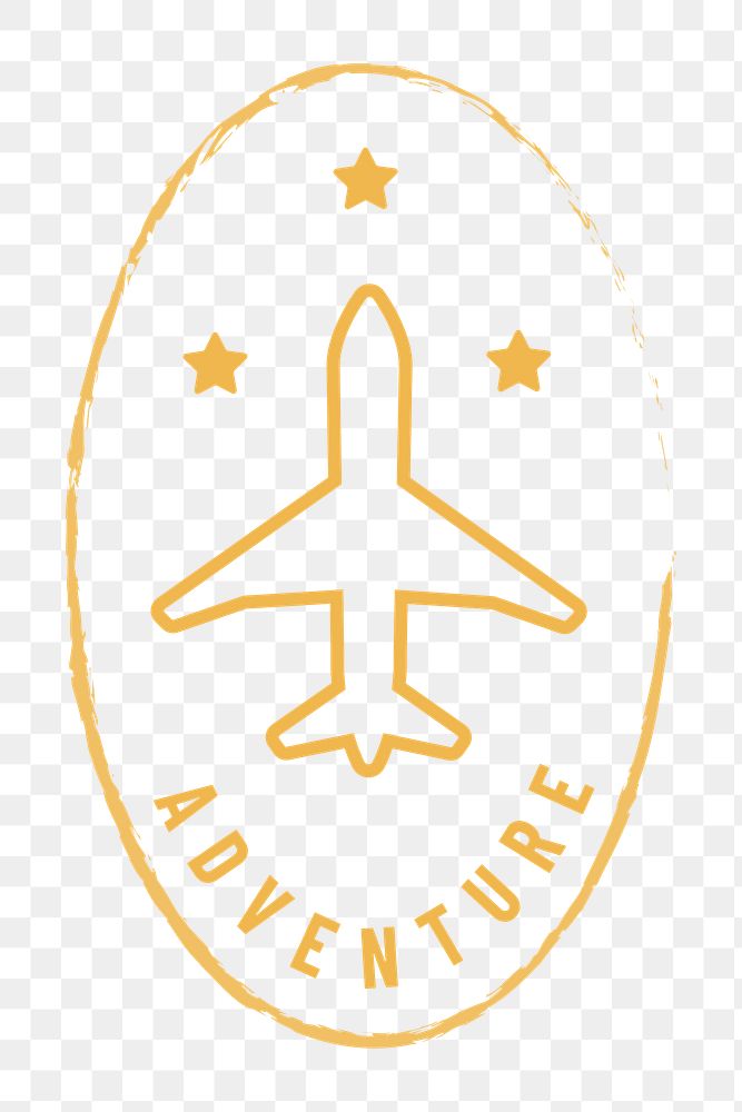 PNG air travel outline icon, transparent background