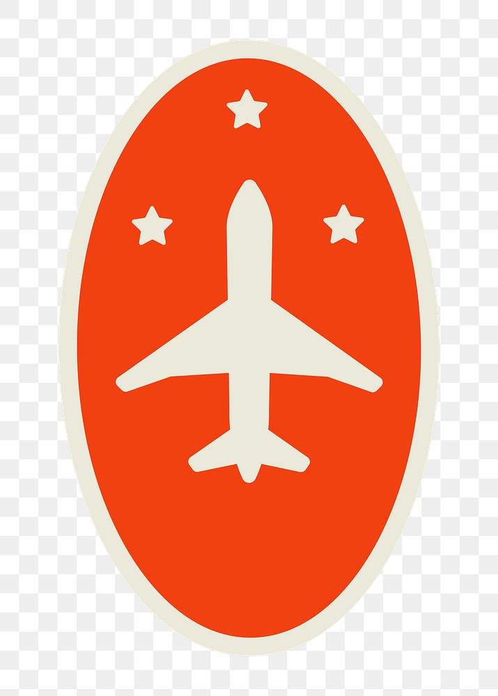 PNG red airplane travel icon, transparent background