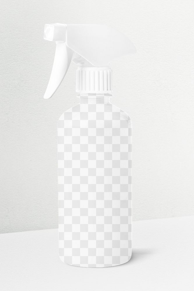 Spray bottle png transparent mockup