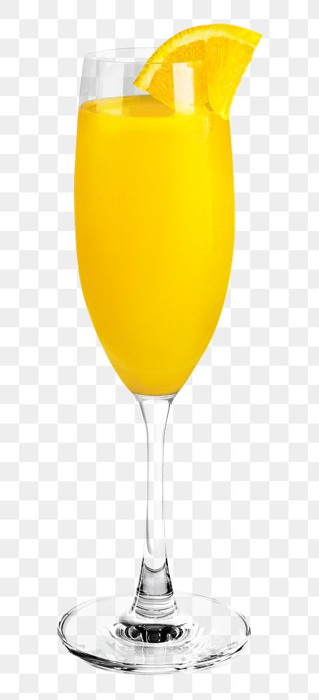 Mimosa cocktail png, transparent background