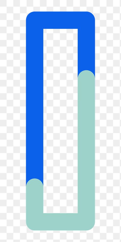 Png blue rectangle doodle line art, transparent background